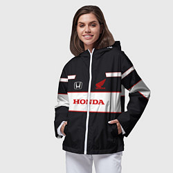 Ветровка с капюшоном женская Honda Sport, цвет: 3D-белый — фото 2