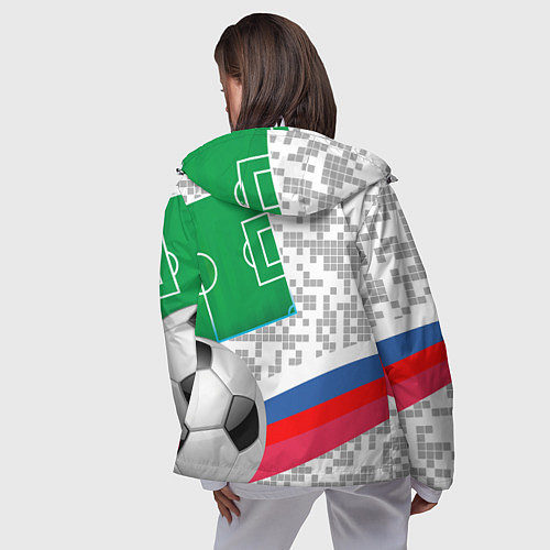Женская ветровка Русский футбол / 3D-Белый – фото 4