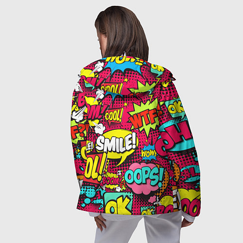 Женская ветровка Слова из комиксов / 3D-Белый – фото 4