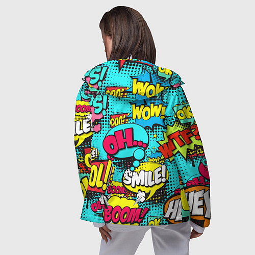 Женская ветровка Кислотный поп-арт / 3D-Белый – фото 4