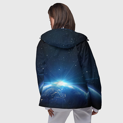 Женская ветровка NASA: Sunrise Earth / 3D-Белый – фото 4