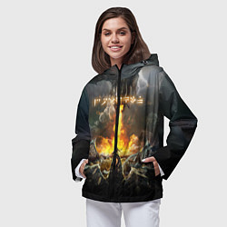 Ветровка с капюшоном женская TES: Dragon Flame, цвет: 3D-черный — фото 2