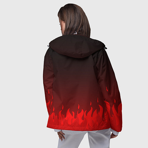 Женская ветровка Kumamon: Hell Flame / 3D-Белый – фото 4