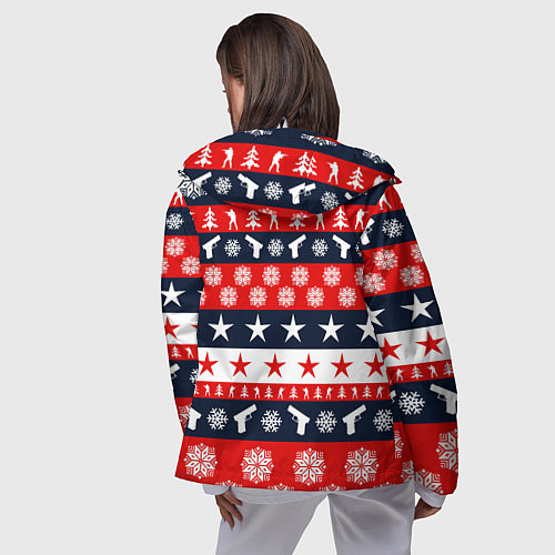 Женская ветровка CS:GO New Year / 3D-Белый – фото 4