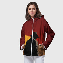 Ветровка с капюшоном женская RDR 2: Dark Man, цвет: 3D-белый — фото 2