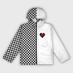 Ветровка с капюшоном женская ФРЕНДЗОНА: Шахматы, цвет: 3D-черный