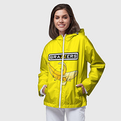 Ветровка с капюшоном женская Brazzers: Yellow Banana, цвет: 3D-белый — фото 2