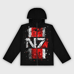 Ветровка с капюшоном женская Mass Effect N7, цвет: 3D-черный