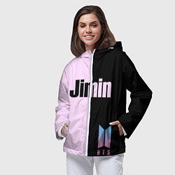 Ветровка с капюшоном женская BTS Jimin, цвет: 3D-белый — фото 2