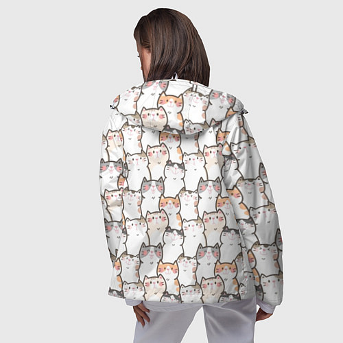 Женская ветровка Кошки котики коты / 3D-Белый – фото 4