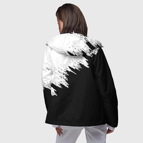 Женская ветровка ЧЁРНЫЙ КЛЕВЕР / 3D-Белый – фото 4