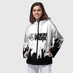 Ветровка с капюшоном женская LINKIN PARK, цвет: 3D-черный — фото 2