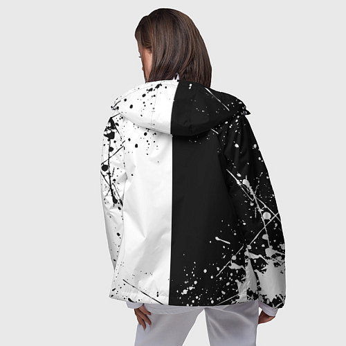 Женская ветровка ЧЁРНЫЙ КЛЕВЕР / 3D-Белый – фото 4