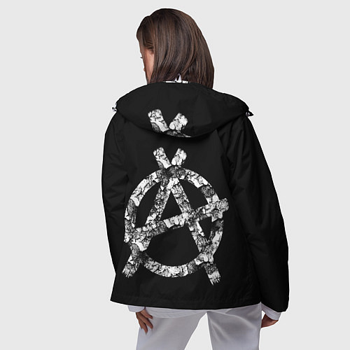 Женская ветровка Король и Шут Анархия спина / 3D-Белый – фото 4