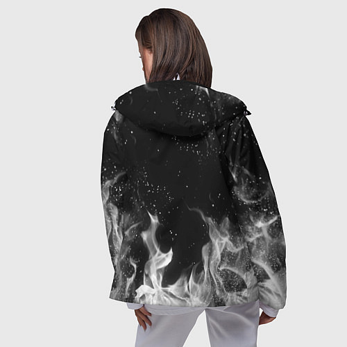 Женская ветровка ЧЁРНЫЙ КЛЕВЕР / 3D-Белый – фото 4