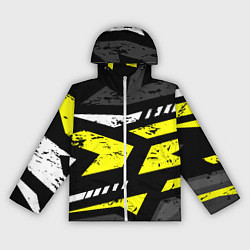 Женская ветровка Black yellow abstract sport style