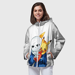 Ветровка с капюшоном женская UNDERTALE, цвет: 3D-белый — фото 2