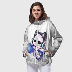 Ветровка с капюшоном женская UNDERTALE, цвет: 3D-белый — фото 2