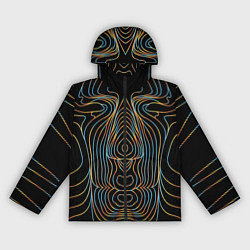 Ветровка с капюшоном женская Неоновое свечение, цвет: 3D-черный