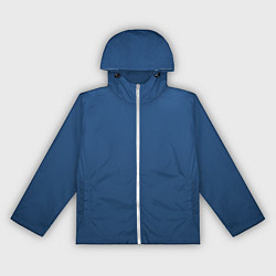 Ветровка с капюшоном женская 19-4052 Classic Blue, цвет: 3D-белый