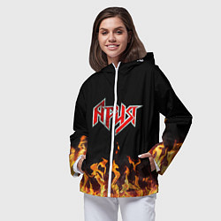 Ветровка с капюшоном женская Ария, цвет: 3D-белый — фото 2