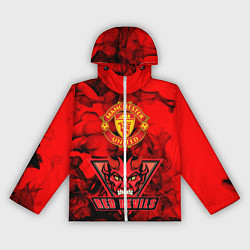 Ветровка с капюшоном женская Manchester United, цвет: 3D-белый