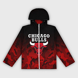 Ветровка с капюшоном женская CHICAGO BULLS, цвет: 3D-белый