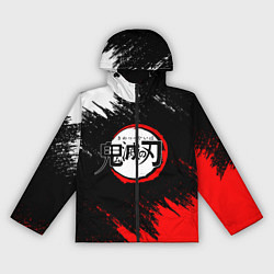 Ветровка с капюшоном женская KIMETSU NO YAIBA, цвет: 3D-черный