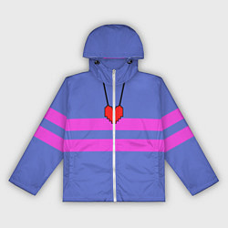 Ветровка с капюшоном женская UNDERTALE FRISK ФРИСК, цвет: 3D-белый