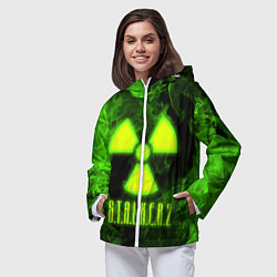 Ветровка с капюшоном женская STALKER 2, цвет: 3D-белый — фото 2