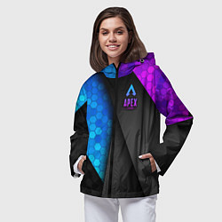 Ветровка с капюшоном женская Apex Legends, цвет: 3D-черный — фото 2
