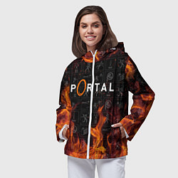 Ветровка с капюшоном женская PORTAL, цвет: 3D-белый — фото 2