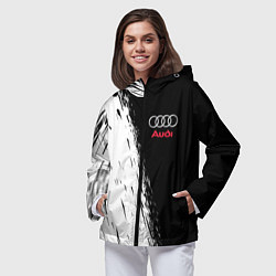 Ветровка с капюшоном женская AUDI, цвет: 3D-черный — фото 2