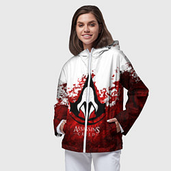 Ветровка с капюшоном женская Assasin's creed, цвет: 3D-белый — фото 2