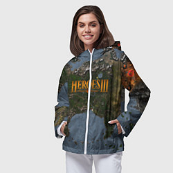 Ветровка с капюшоном женская ГЕРОИ 3, цвет: 3D-белый — фото 2