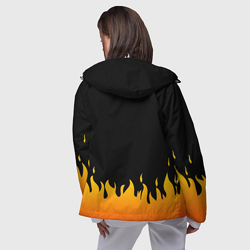 Женская ветровка MY HERO ACADEMIA яркое пламя / 3D-Белый – фото 4