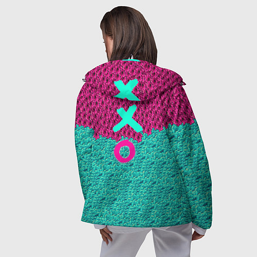 Женская ветровка Неоновый череп / 3D-Белый – фото 4