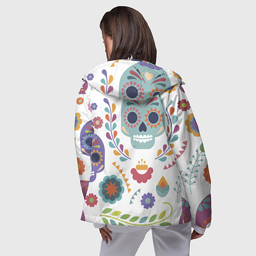 Женская ветровка Мексиканские мотивы / 3D-Белый – фото 4