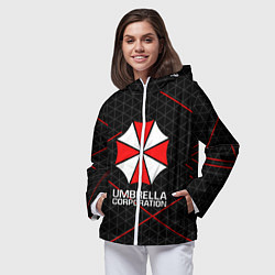Ветровка с капюшоном женская UMBRELLA CORP, цвет: 3D-белый — фото 2