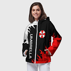 Ветровка с капюшоном женская UMBRELLA CORP, цвет: 3D-белый — фото 2