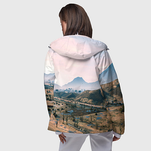 Женская ветровка Grand Theft Auto 5 / 3D-Белый – фото 4