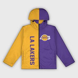 Ветровка с капюшоном женская LA LAKERS, цвет: 3D-черный