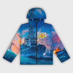 Ветровка с капюшоном женская ВМФ, цвет: 3D-черный