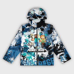 Ветровка с капюшоном женская Minecraft Майнкрафт, цвет: 3D-черный