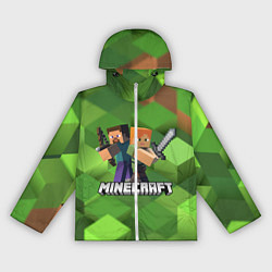 Ветровка с капюшоном женская MINECRAFT, цвет: 3D-белый