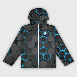 Ветровка с капюшоном женская BMW, цвет: 3D-белый