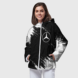 Ветровка с капюшоном женская MERCEDES, цвет: 3D-белый — фото 2