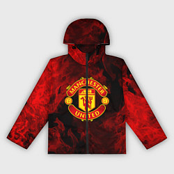 Ветровка с капюшоном женская МАНЧЕСТЕР ЮНАЙТЕД, цвет: 3D-черный
