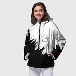 Ветровка с капюшоном женская Opel, цвет: 3D-черный — фото 2