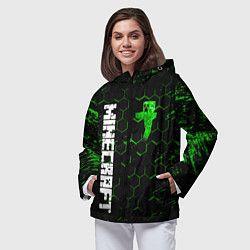 Ветровка с капюшоном женская MINECRAFT, цвет: 3D-черный — фото 2